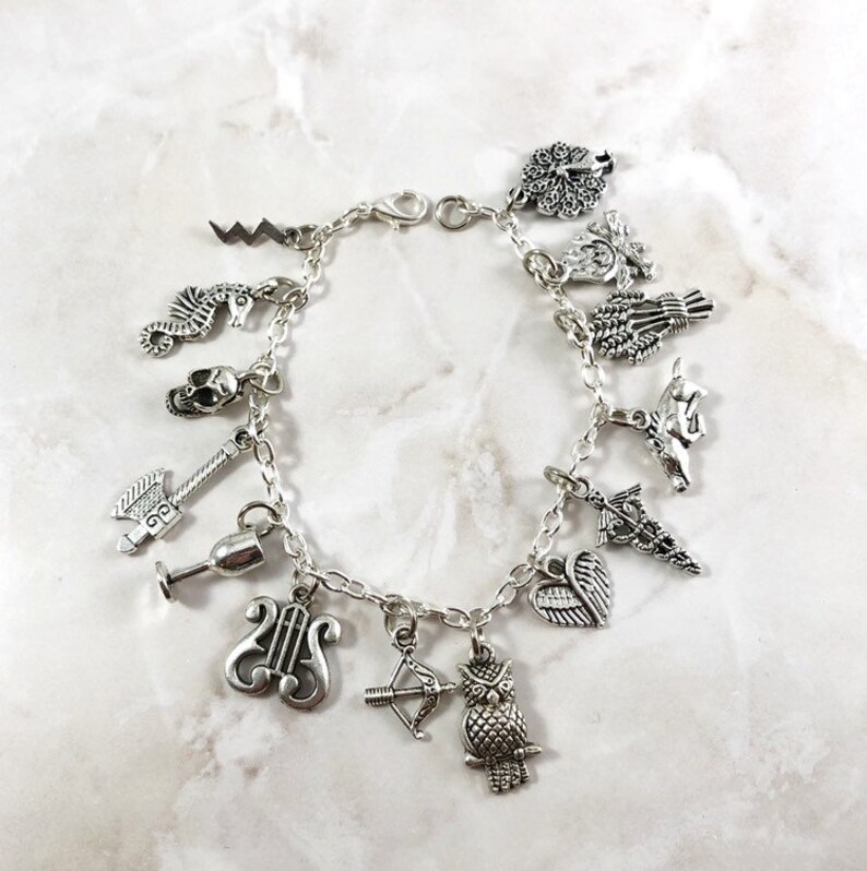 Greek Mythology Charm Bracelet Jewelry Olympians god Etsy