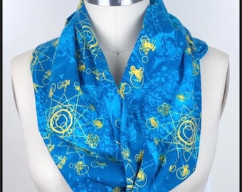 Zodiac Infinity Scarf, Constellation Scarf, Astrology Scarf, Flannel