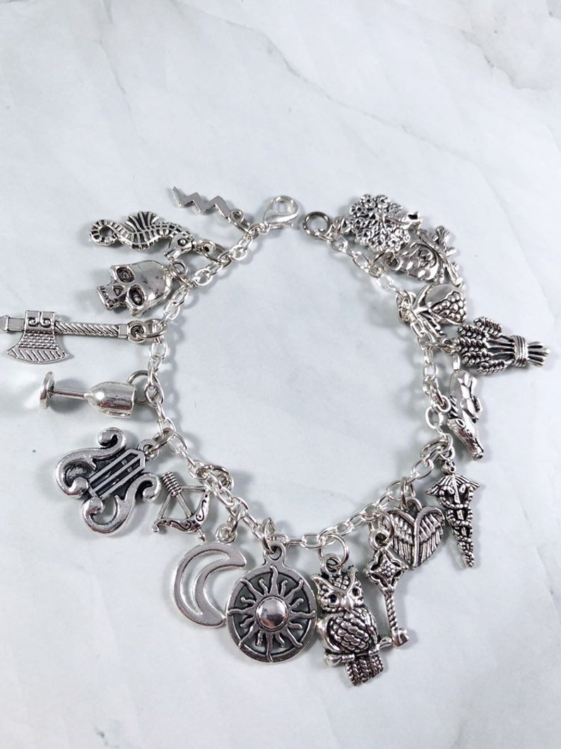 Greek Mythology Charm Bracelet Jewelry Olympians god | Etsy