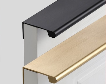 Invisible Furniture Hardware, Golden Cabinet Pull, Black Kitchen Handle, Drawer Pull, Lengthen Wardrobe Handle, Contracted Door Handle V397