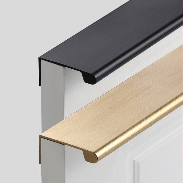 Invisible Furniture Hardware, Golden Cabinet Pull, Black Kitchen Handle, Drawer Pull, Lengthen Wardrobe Handle, Contracted Door Handle V397