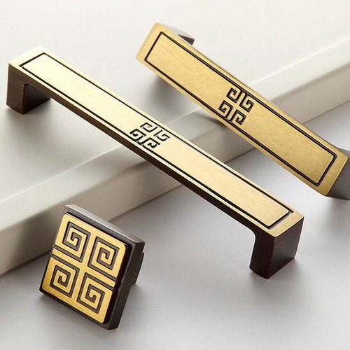 3.85 Fretwork Hardware Pure Brass Drawer Etsy