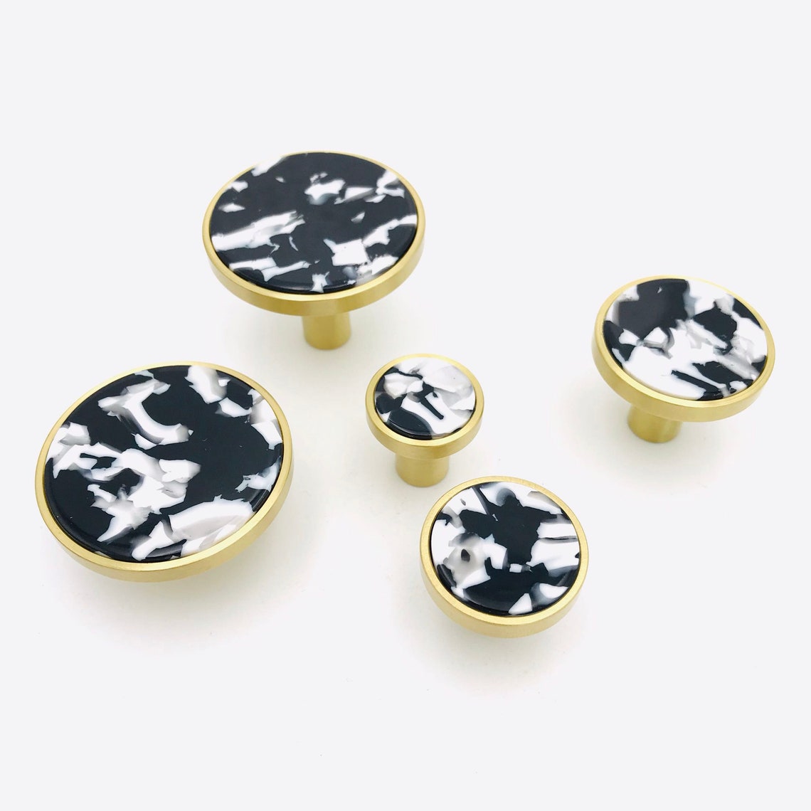 Solid Brass Drawer Knob Round Dresser Knobs Metal Wardrobe Etsy