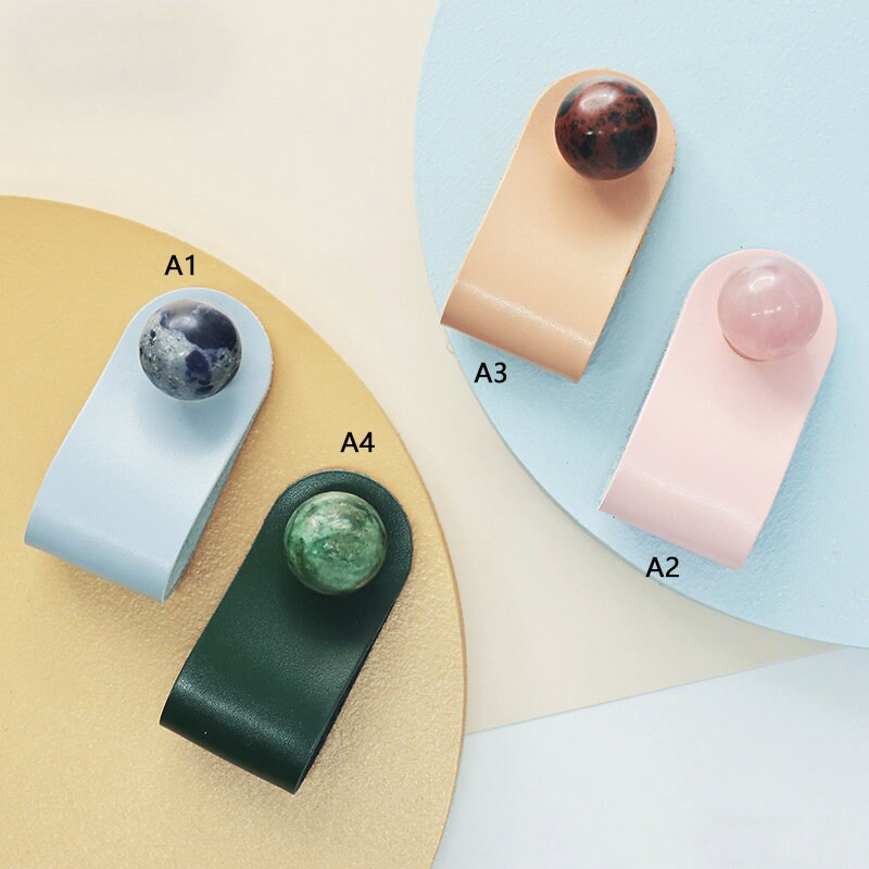 Cowhide Drawer Knobs With Crystal Brass Wardrobe Door Knob Etsy