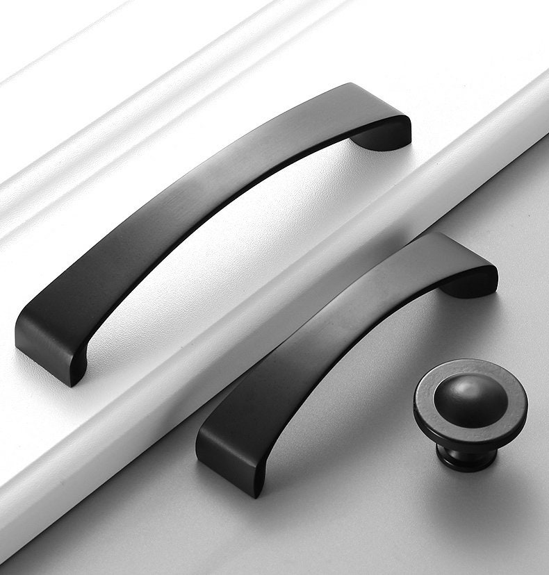 Knobs & Pulls Solid Brass Wardrobe Door Handle Black Golden Grid Drawer