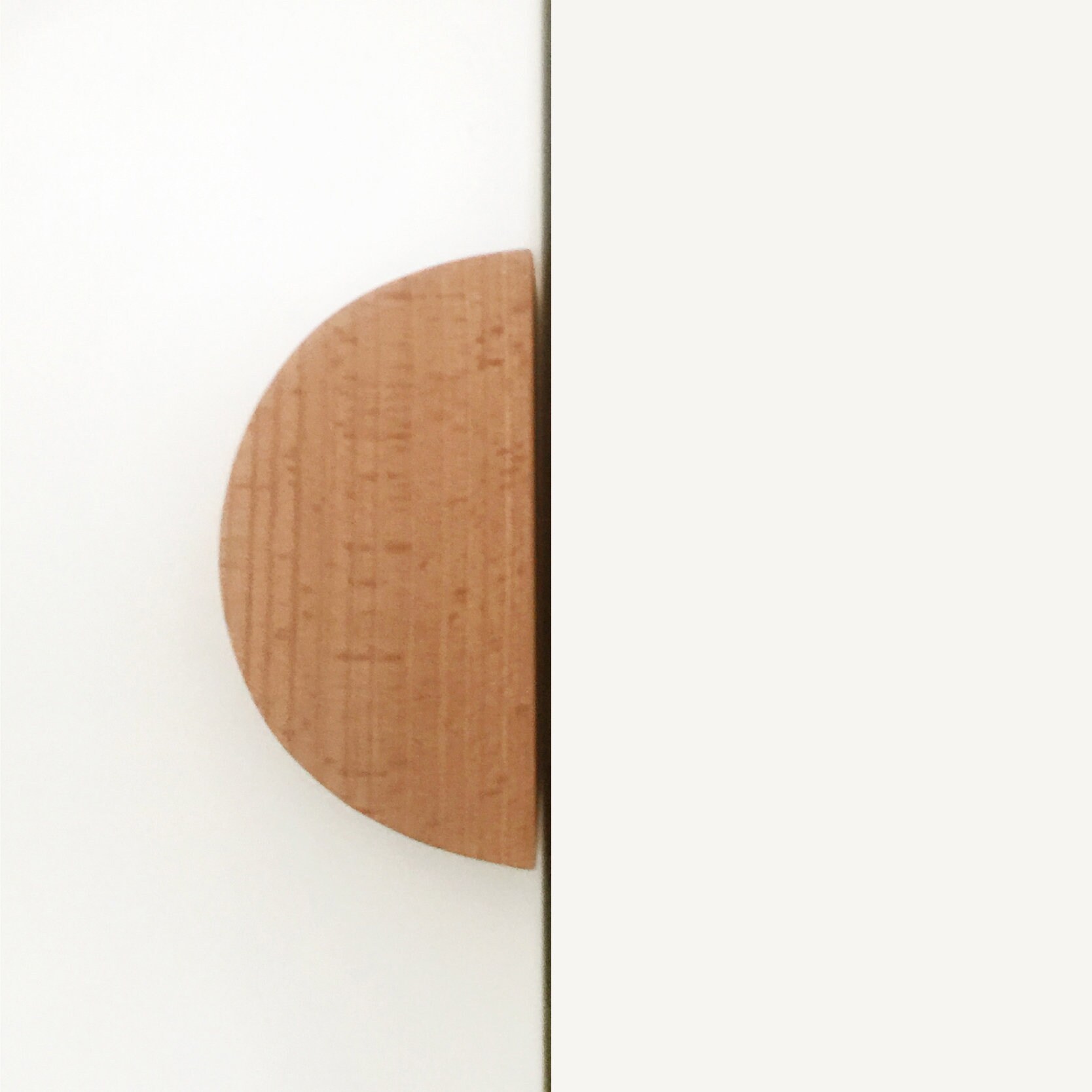 Solid Wood Wardrobe Handle Semicircle Handle Log Etsy