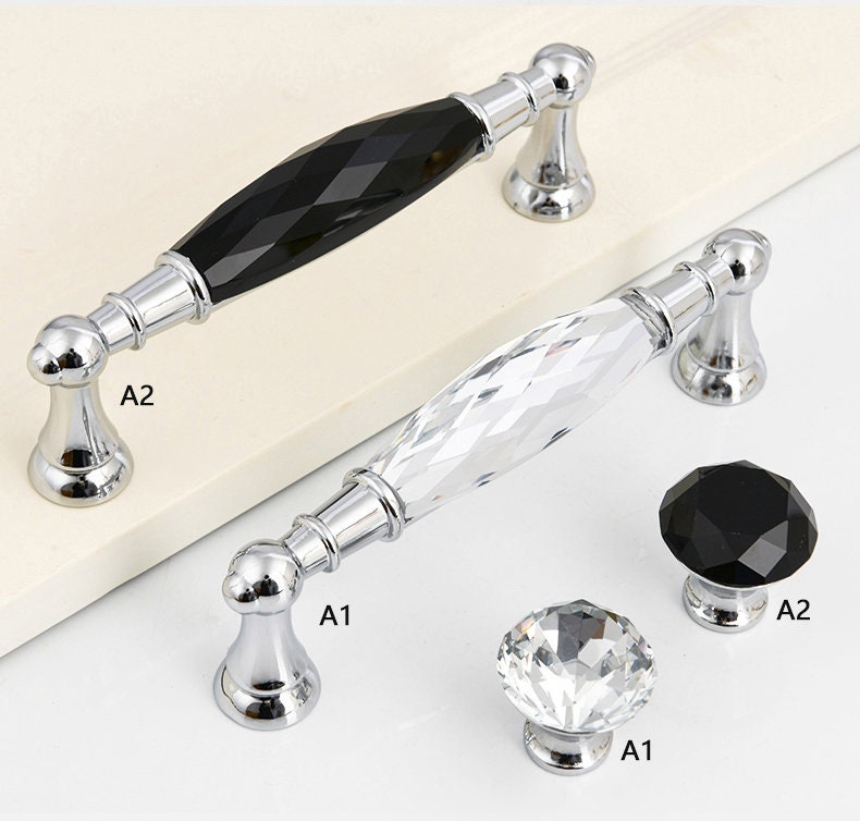 3.85 Crystal Knobs Pulls Light Luxury Etsy