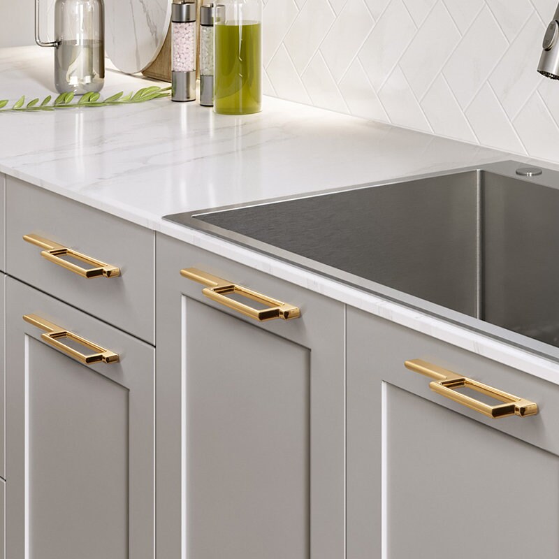 38 Heller goldener Möbelgriff Massiver Metall | Etsy