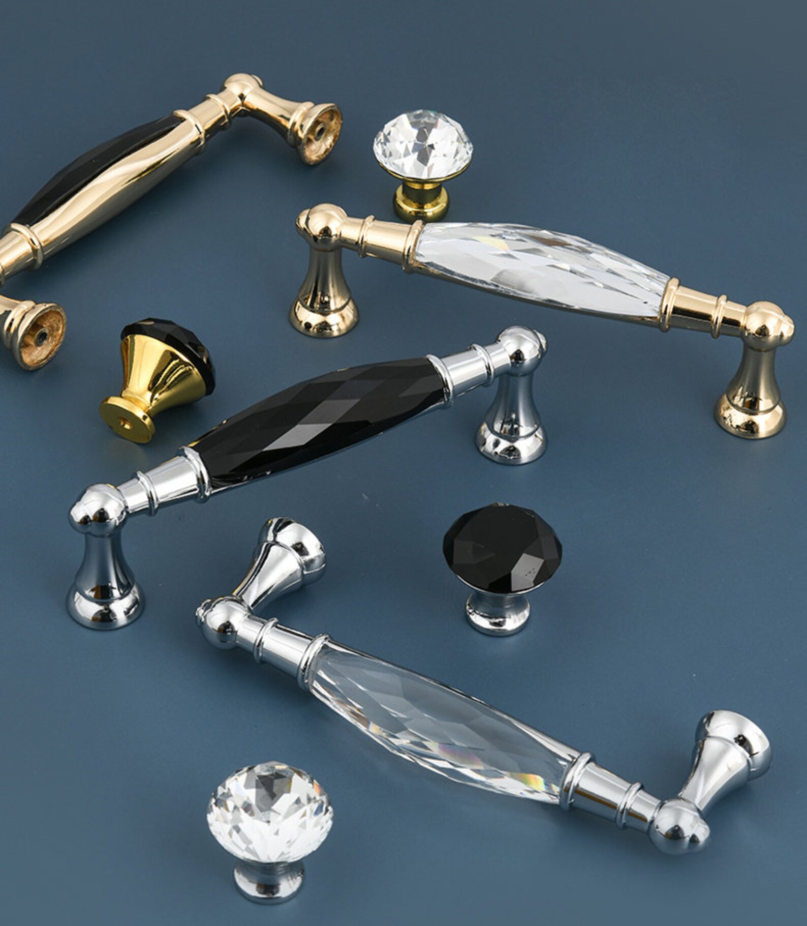 3.85 Crystal Knobs Pulls Light Luxury Etsy