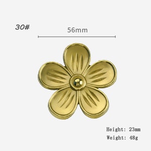 Goldener Blumenknopf Massiv Messing Küchenschrank Pull | Etsy