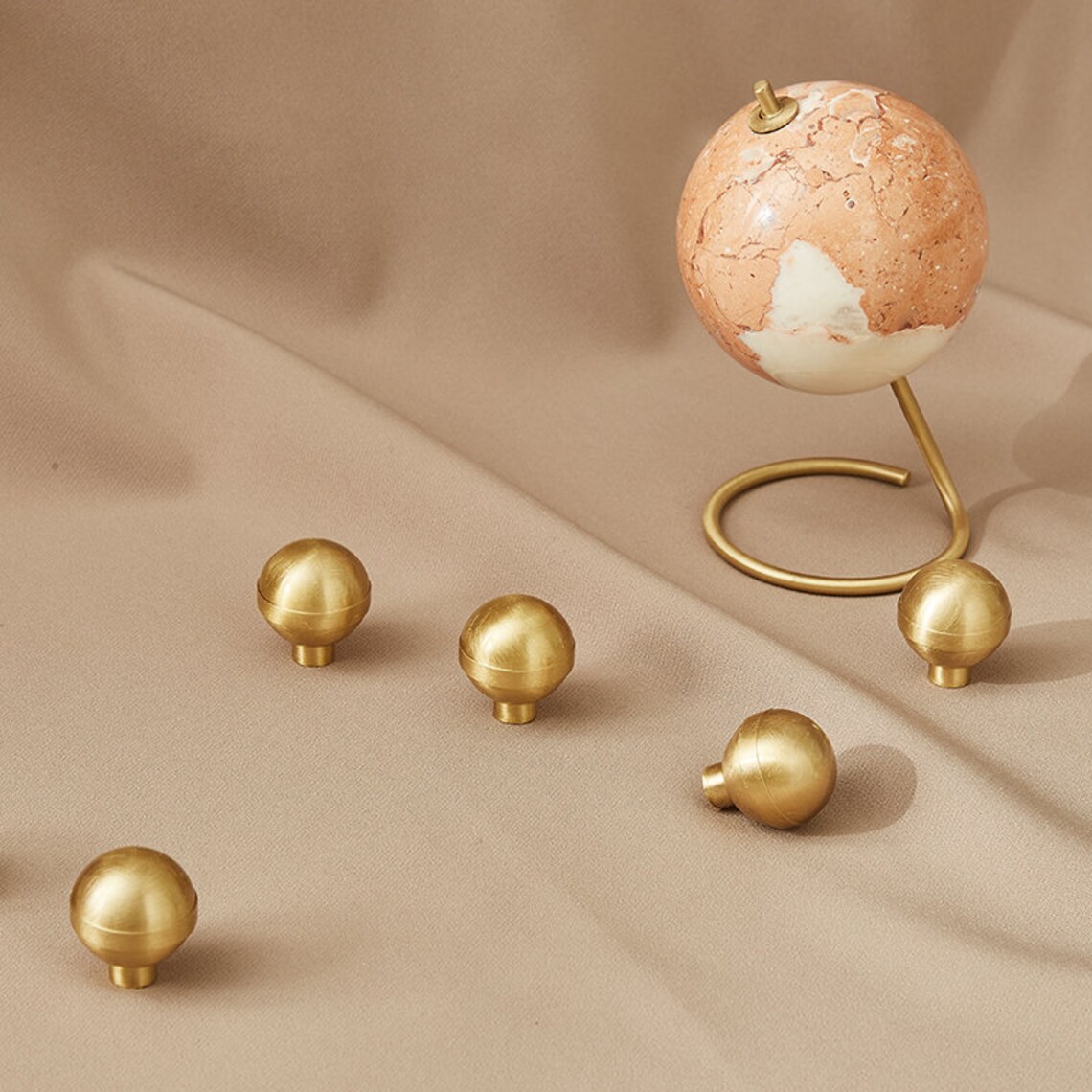 Brass Ball Knobs and Pulls Drawer Knob Solid Metal Etsy