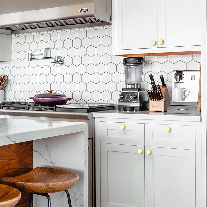 Hardware de gabinete de latón sólido perilla de cajón de un | Etsy