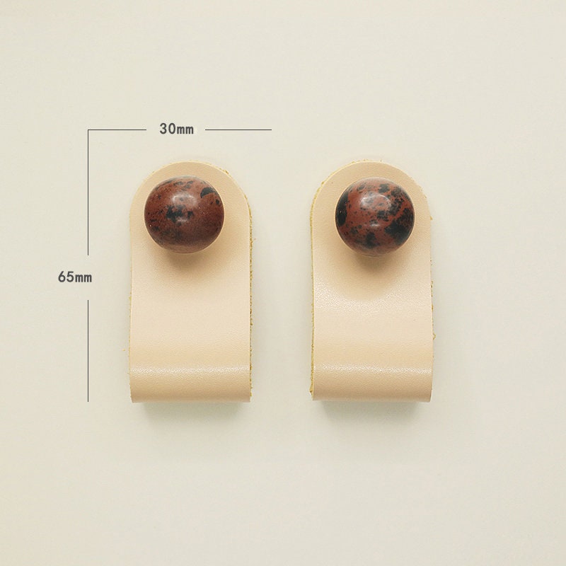 Cowhide Drawer Knobs With Crystal Brass Wardrobe Door Knob Etsy