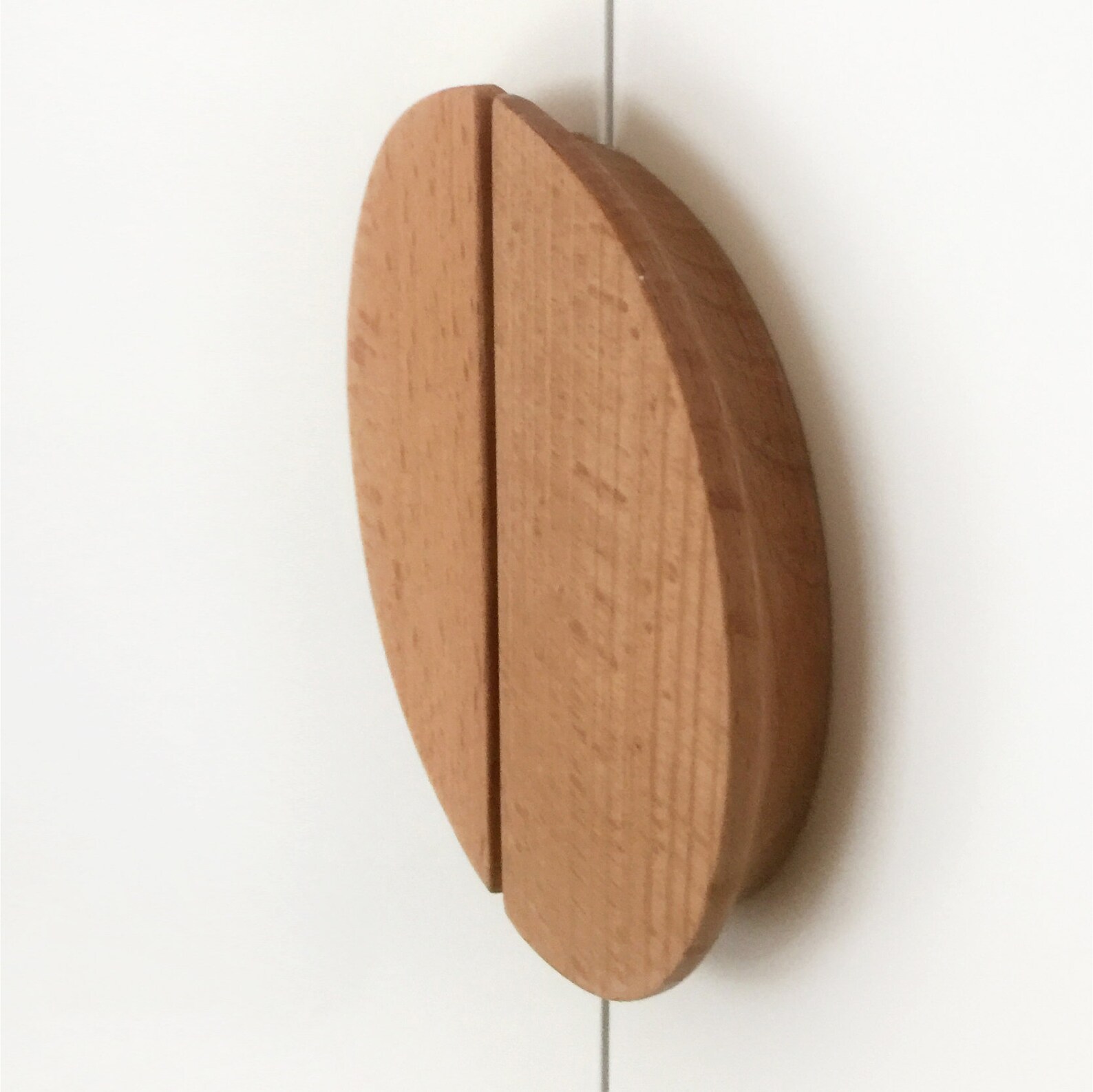 Solid Wood Wardrobe Handle Semicircle Handle Log Etsy