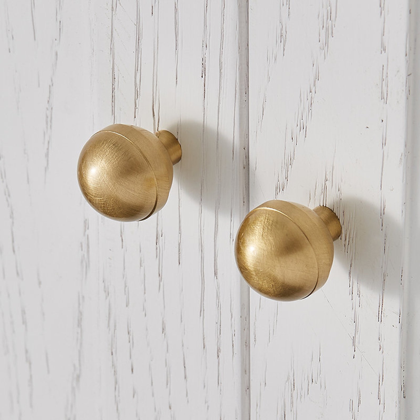 Brass Ball Knobs and Pulls Drawer Knob Solid Metal Etsy