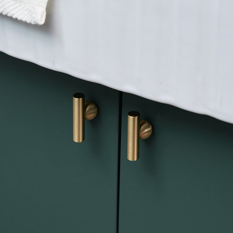 3.85 Solid Brass Door Pull Handle Golden Etsy