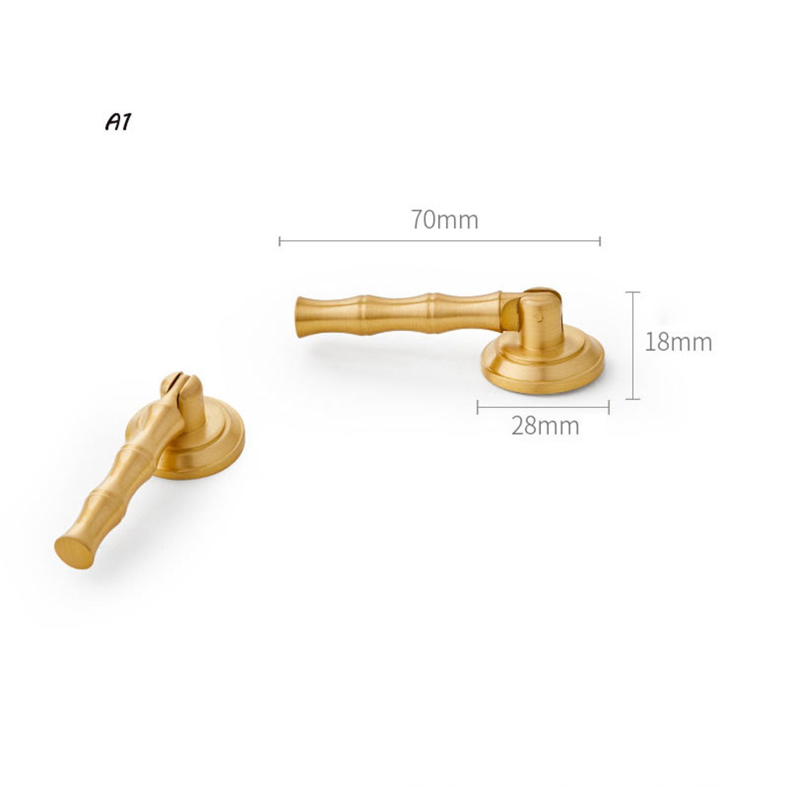 Pure Brass Pendant Pulls Golden Drawer Knob Single Hole Etsy