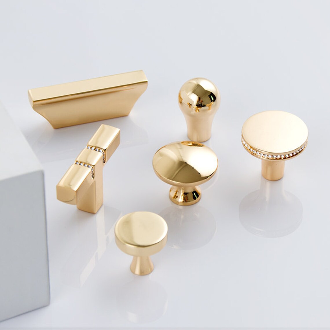 Golden Drawer Knobs and Pulls Solid Metal Dresser Knob Light Etsy