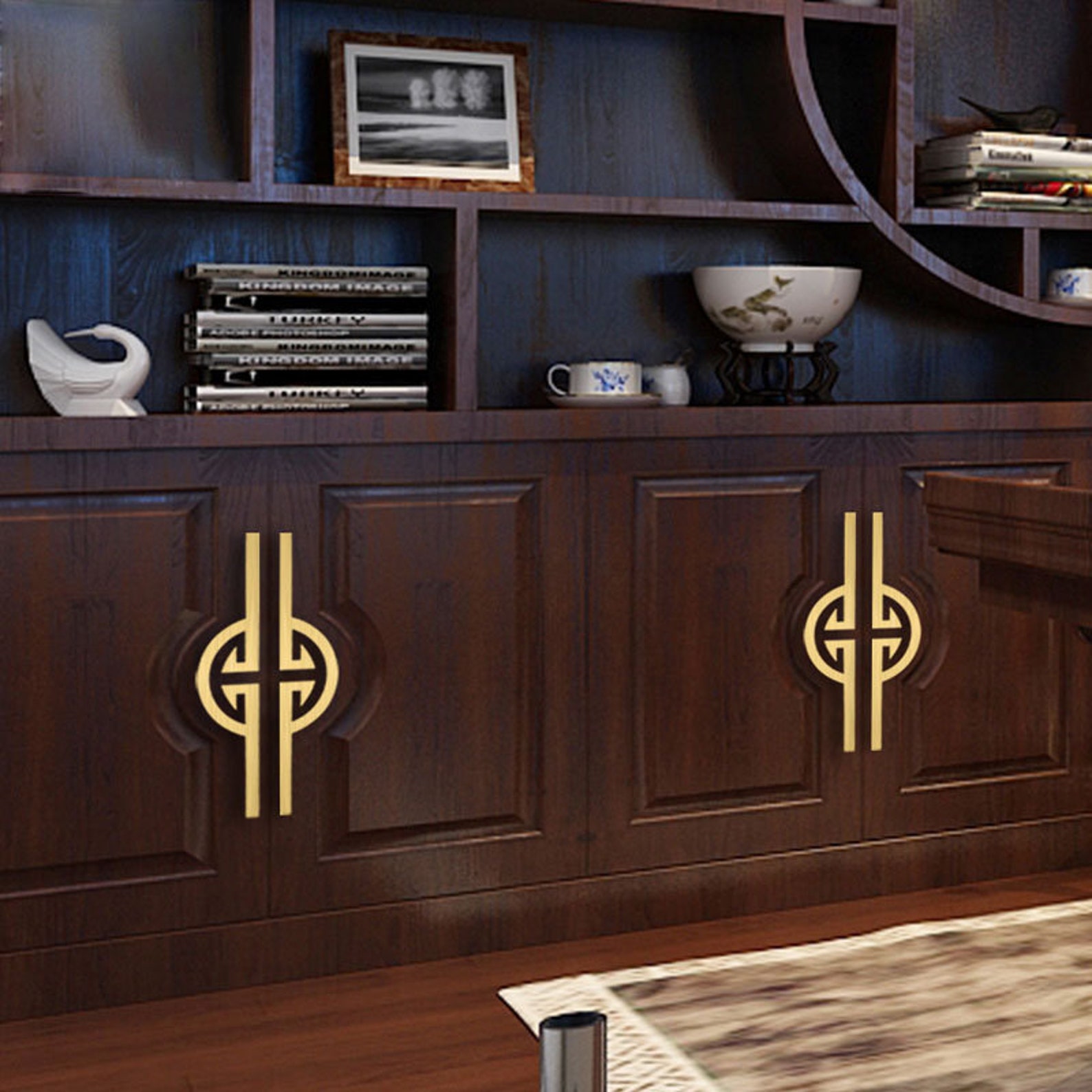 3.85 Solid Brass Hardware Golden Wardrobe Etsy