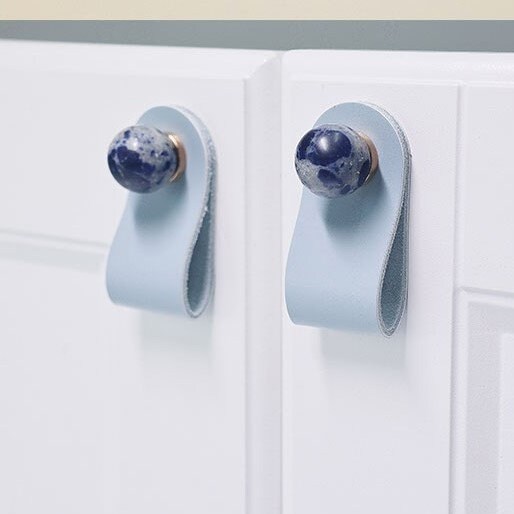 Cowhide Drawer Knobs With Crystal Brass Wardrobe Door Knob Etsy