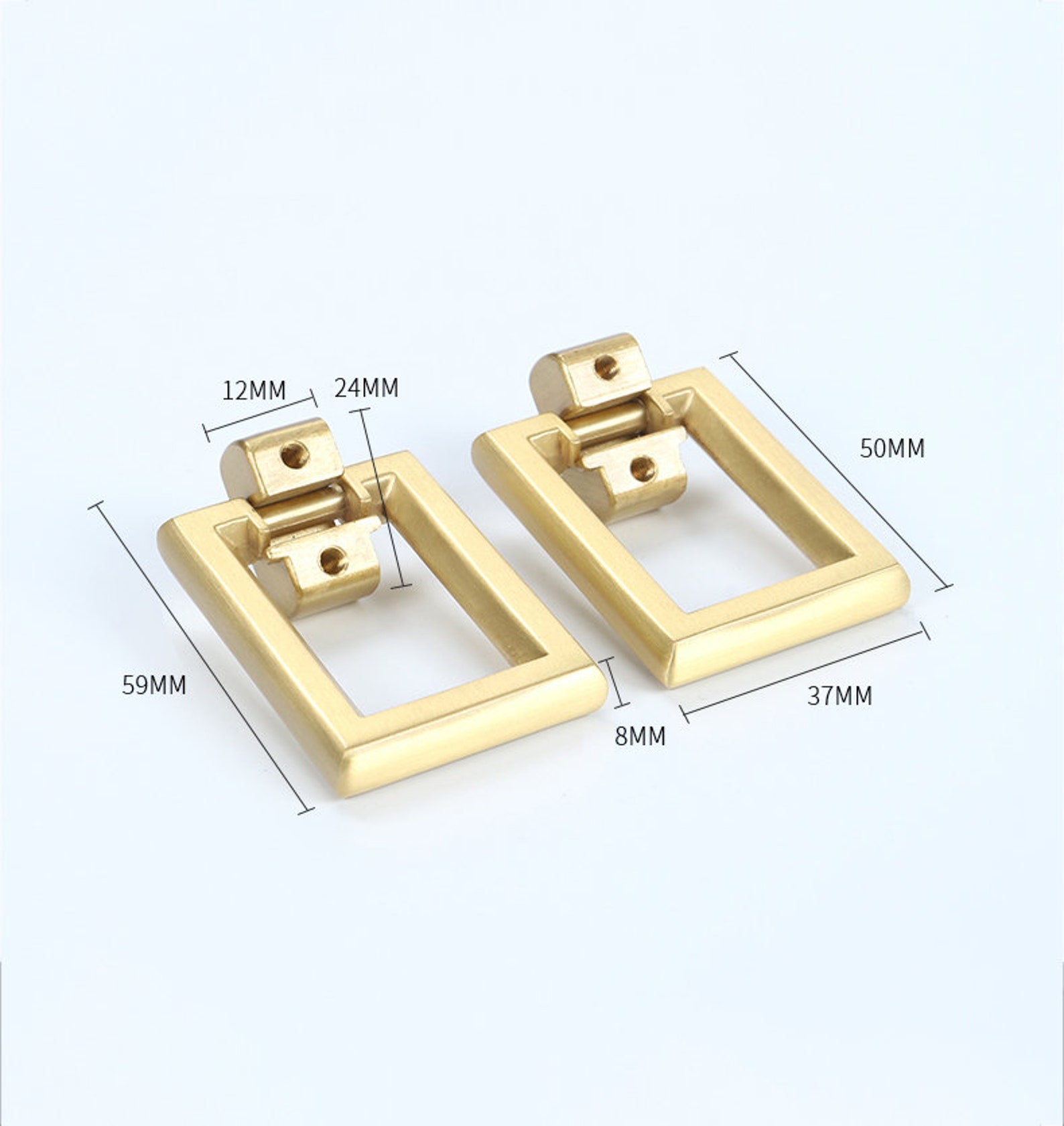 Massiver Messing Anhänger Pull Goldener Schubladenknopf | Etsy