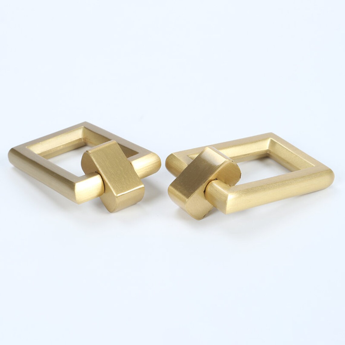 Massiver Messing Anhänger Pull Goldener Schubladenknopf | Etsy