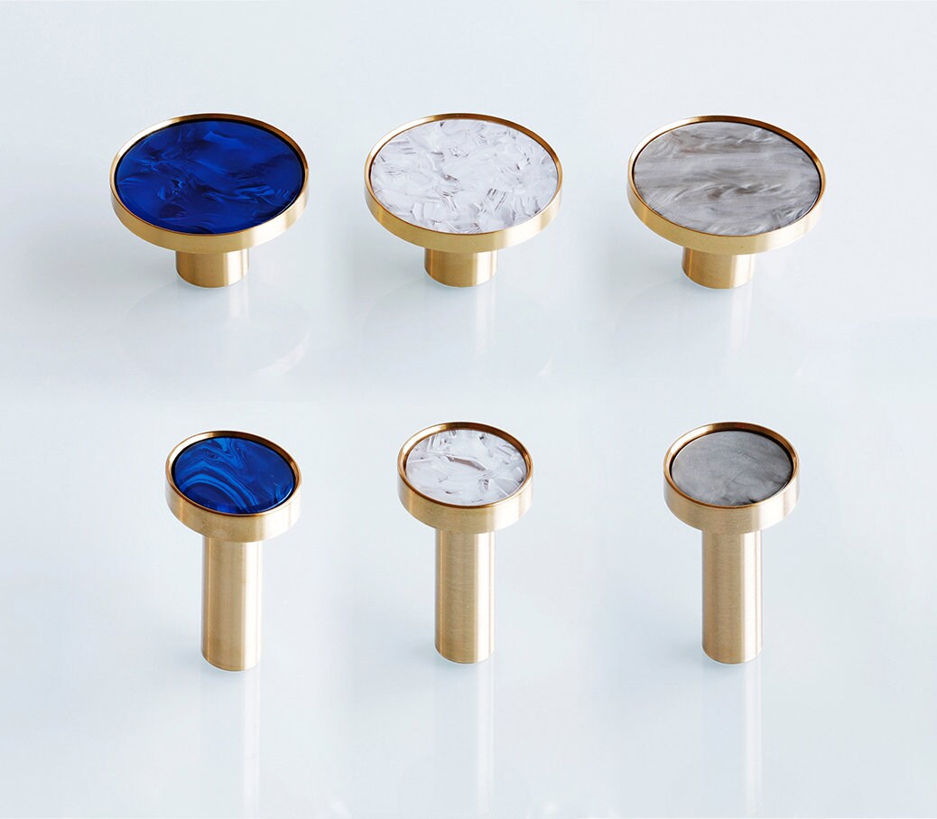 Cajón de la perilla del gabinete de latón sólido Tirón de la | Etsy