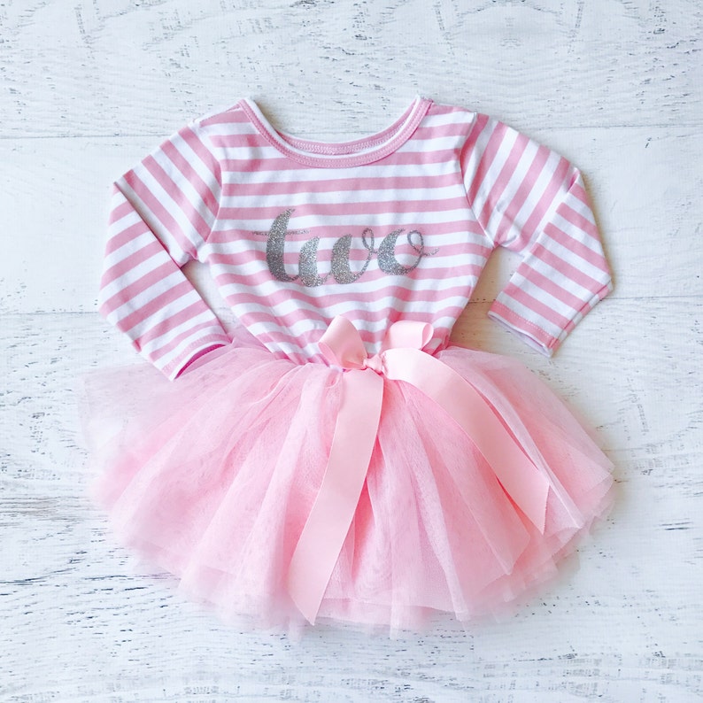 Girls Second Birthday Outfit Pink and Silver Second Birthday Tutu Pink and Silver Second Birthday Outfit Second Birthday Outfit Girl