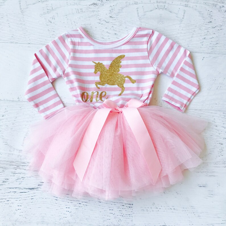 unicorn 1st birthday dress