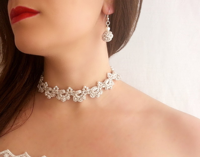 set joyería de boda para vestido marfil joyería boda novia | etsy