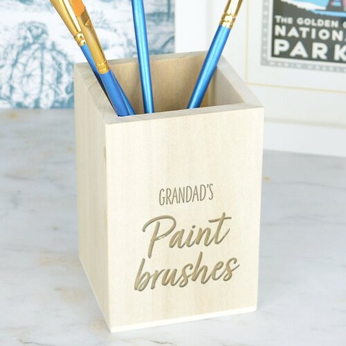 Personalised Paint Brushcustom Brush Set Wood Burned Artist Etsy