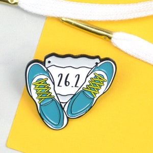 Marathon enamel pin badge, marathon pin badge, runner gift