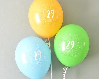 30th birthday balloons x 10
