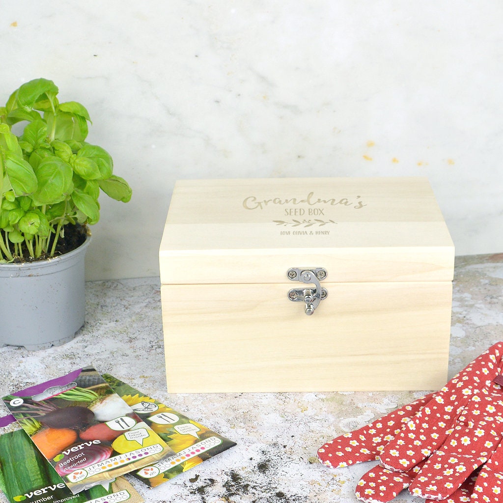 Personalised Seed Box Seed Storage Box Garden Storage Box Etsy UK