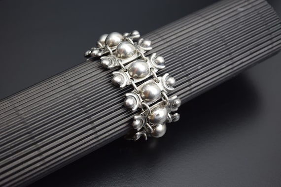 1950s Sterling Silver Bracelet, Casa Prieto Design, 101 grams
