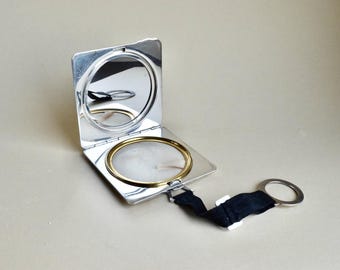 1930s Mappin & Webb Sterling Silber Puderdose, Kronjuweliere