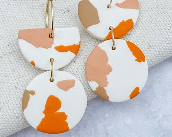 Polymer Clay Earrings Terrazzo