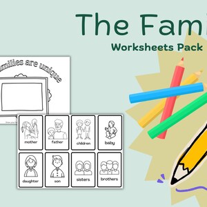 Preschool Kindergarten 1st Grade Worksheets Pack - the Family ...