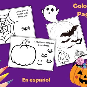 Spanish Halloween Worksheets – Number & Letter Tracing, Coloring (Printable) image 2