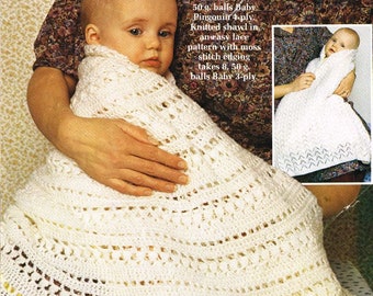 8222 baby circular round shawl vintage crochet pattern PDF Download