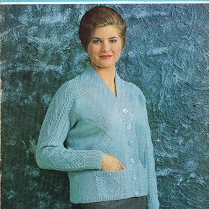 Call the Midwife Lucille cardigan vintage knitting pattern PDF download