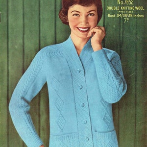 Call the Midwife Lucille cardigan vintage knitting pattern PDF download image 2