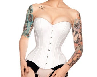 White Steel Boned Waist Training Tightlacing Shaper Heavy Duty Plus Size  Overbust Corset -  Canada