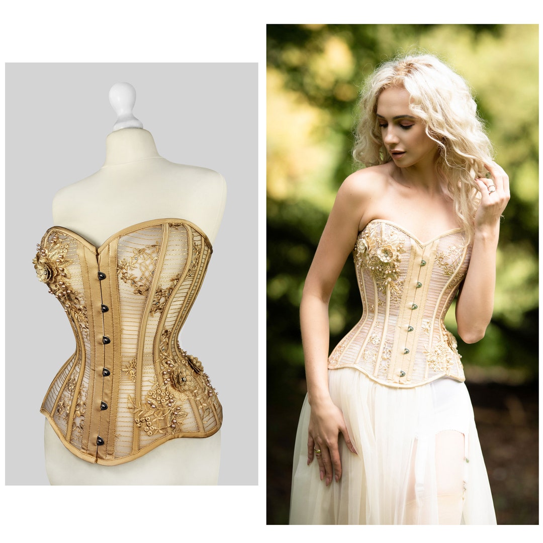 Nisham Lace & Bead Embellished Overbust Corset main image 0