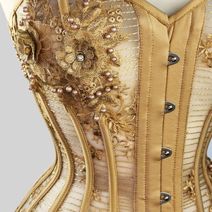 Slvie Gold Satin Overbust Corset main image 0