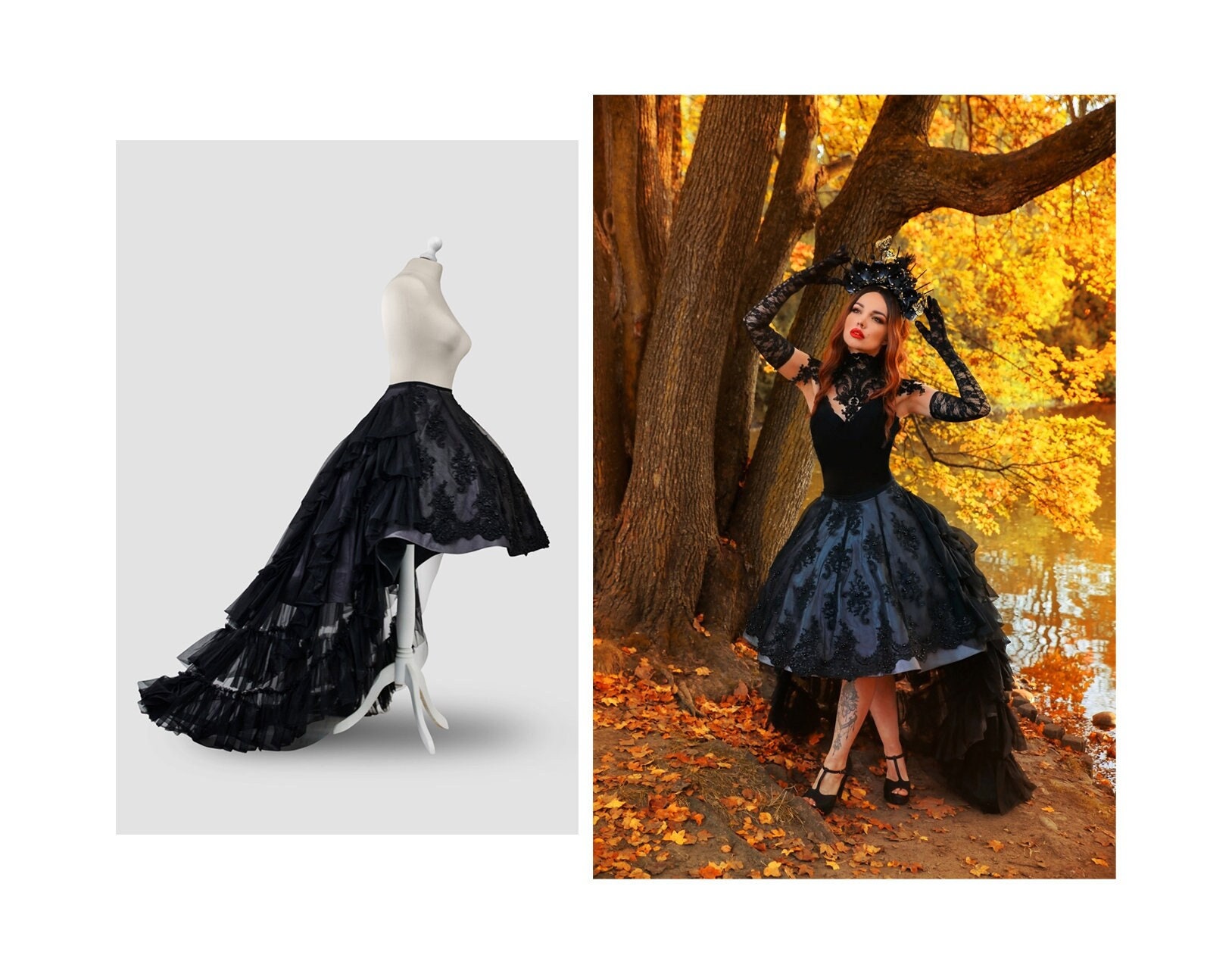 Gonna In Tulle, Da Donna, Sottogonna Da 50 Pezzi, Per Donne E Ragazze, Balletto, Sottoveste, Feste, Halloween, Costume In Tulle, Sottoveste, Balletto, Mini Gonna, Nero , XXL - Foto 2