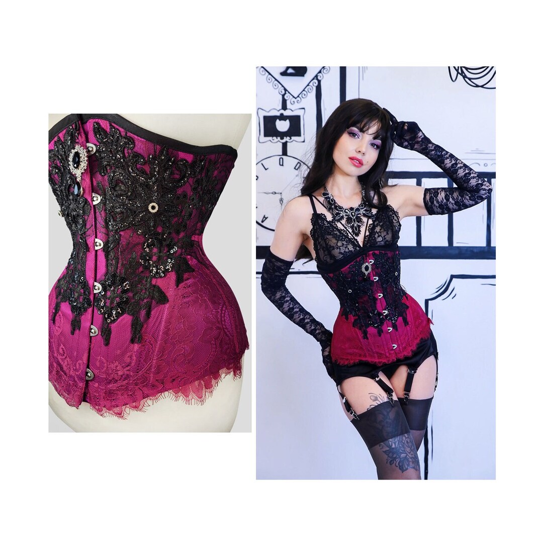Savannah Longline Purple Satin Underbust Corset main image 0
