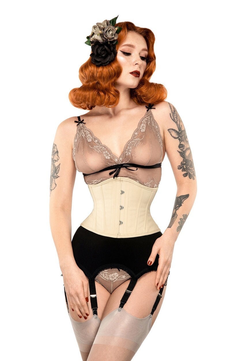 Nude Overbust Corset With Laces, Steel Boned Corset Without Busk, Bridal  Corset Lingerie -  Canada