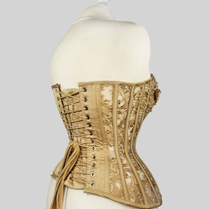 Slvie Gold Satin Overbust Corset
