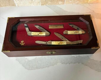 Vintage 1985 Gunboat Set – 0780 of 2,500 – 3 Collector Knives in Original Case